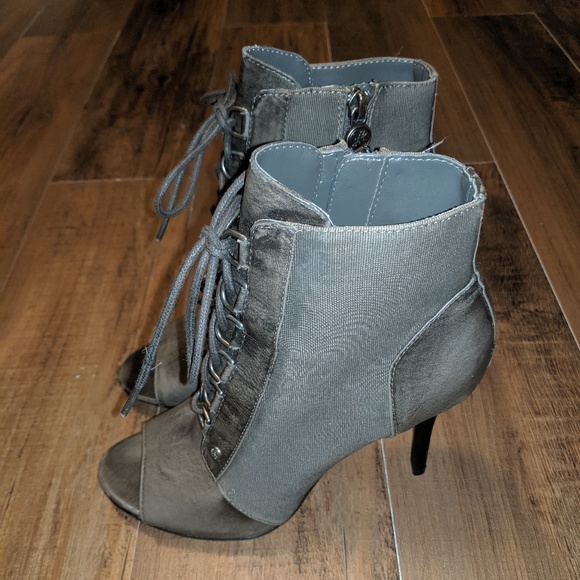 Simply Vera Vera Wang Shoes - Simply Vera Wang Lace up Open Toe Bootie Heel